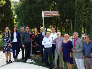 20 settembre 2019 - intitolazione della via dedicata ad Alessandro Leogrande a Tirana