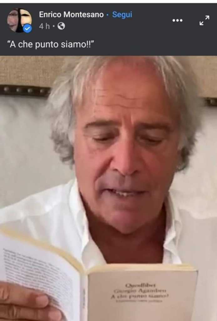 Enrico Montesano legge Agamben