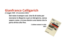 Intervista a Gianfranco Calligarich
